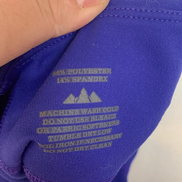 REI co-op women's large crop leggings purple athleisure gym workout gorp casual - Picture 8 of 9